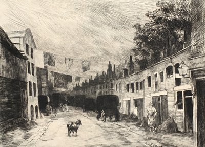 「La Rue a Londres」のイラスト、パブ。 G. Charpentier et Cie、1884年 作： Auguste Andre Lancon